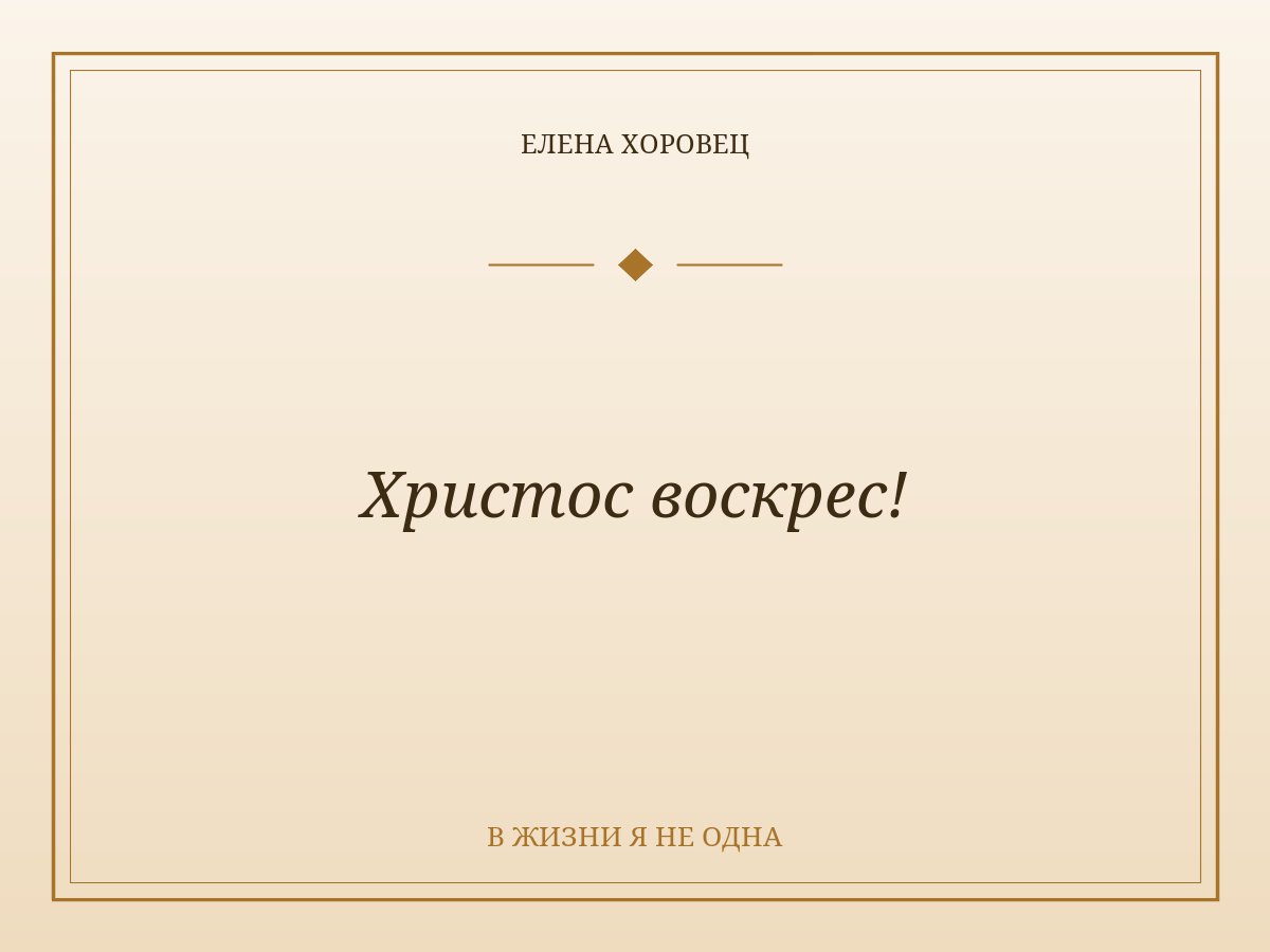 Христос воскрес!